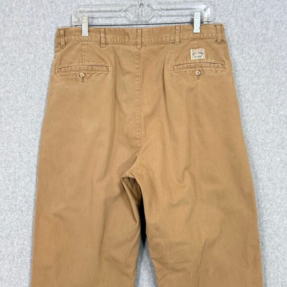 Vtg Polo Ralph Lauren Andrew Chino Pants Size 36x30 Pleated Preppy Old Money - Picture 8 of 16